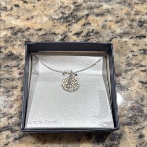 Elegant Silver “J” and circle - Pendant Necklace